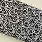 Dot And Dash Black Flowers & Leaves on White - End of Bolt 1.35 Mtrs